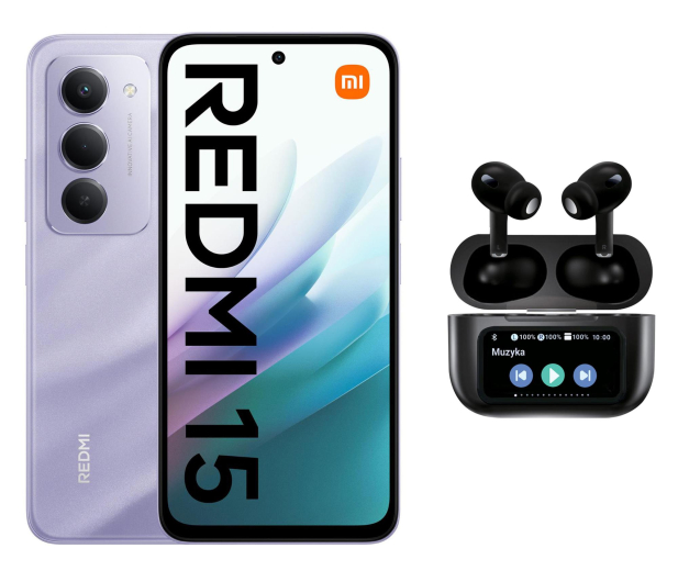 Xiaomi Redmi 15 6/128GB Dusk Purple + Smart Buds Pro - 1514892 - zdjęcie